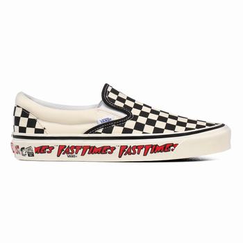 Férfi Vans Anaheim Factory Classic 98 DX Slip-on Cipő VA2851794 Bézs Fekete